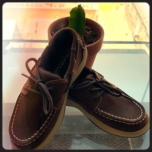 Boys’ Sperry top-siders size 11.5W chocolate NEW